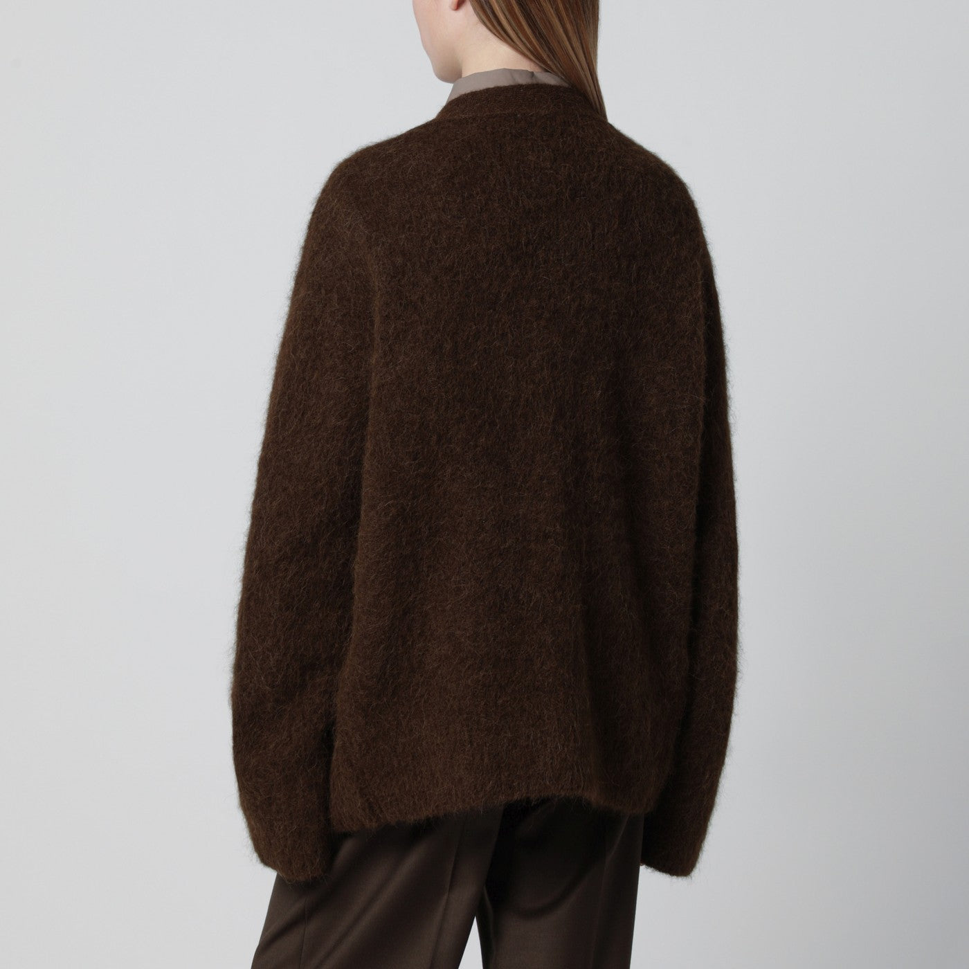Cardigan oversize Elland marrone oliva