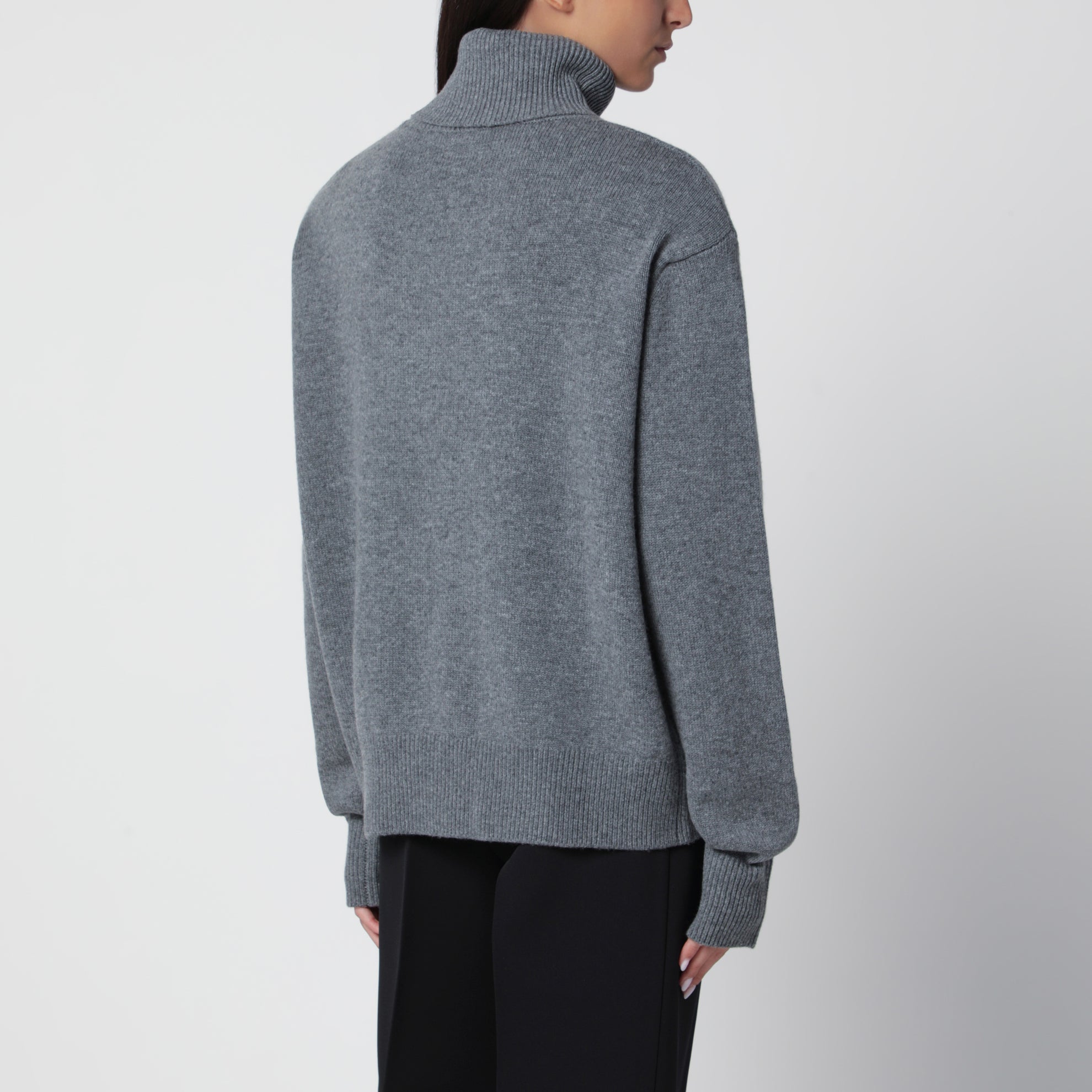 Gala Rollkragenpullover dunkelgrau aus Merinowolle