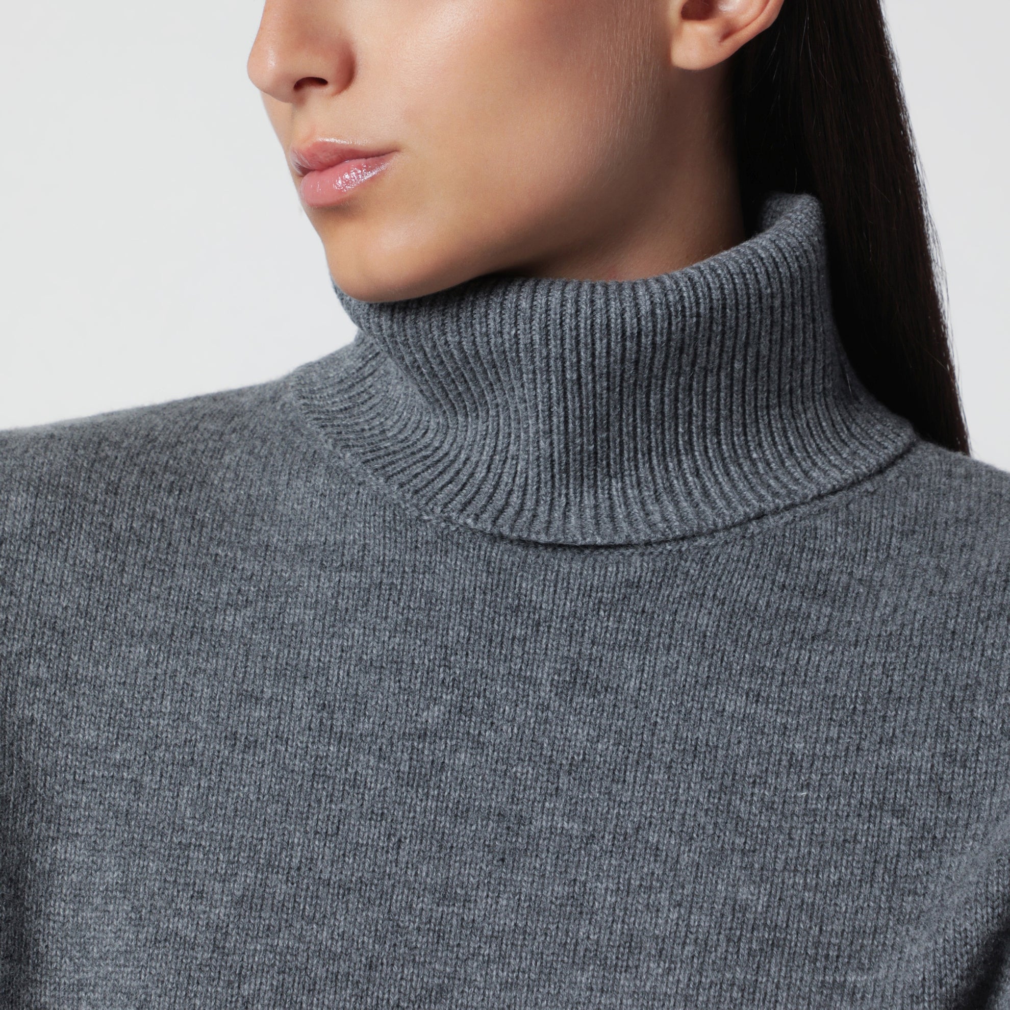 Gala Rollkragenpullover dunkelgrau aus Merinowolle