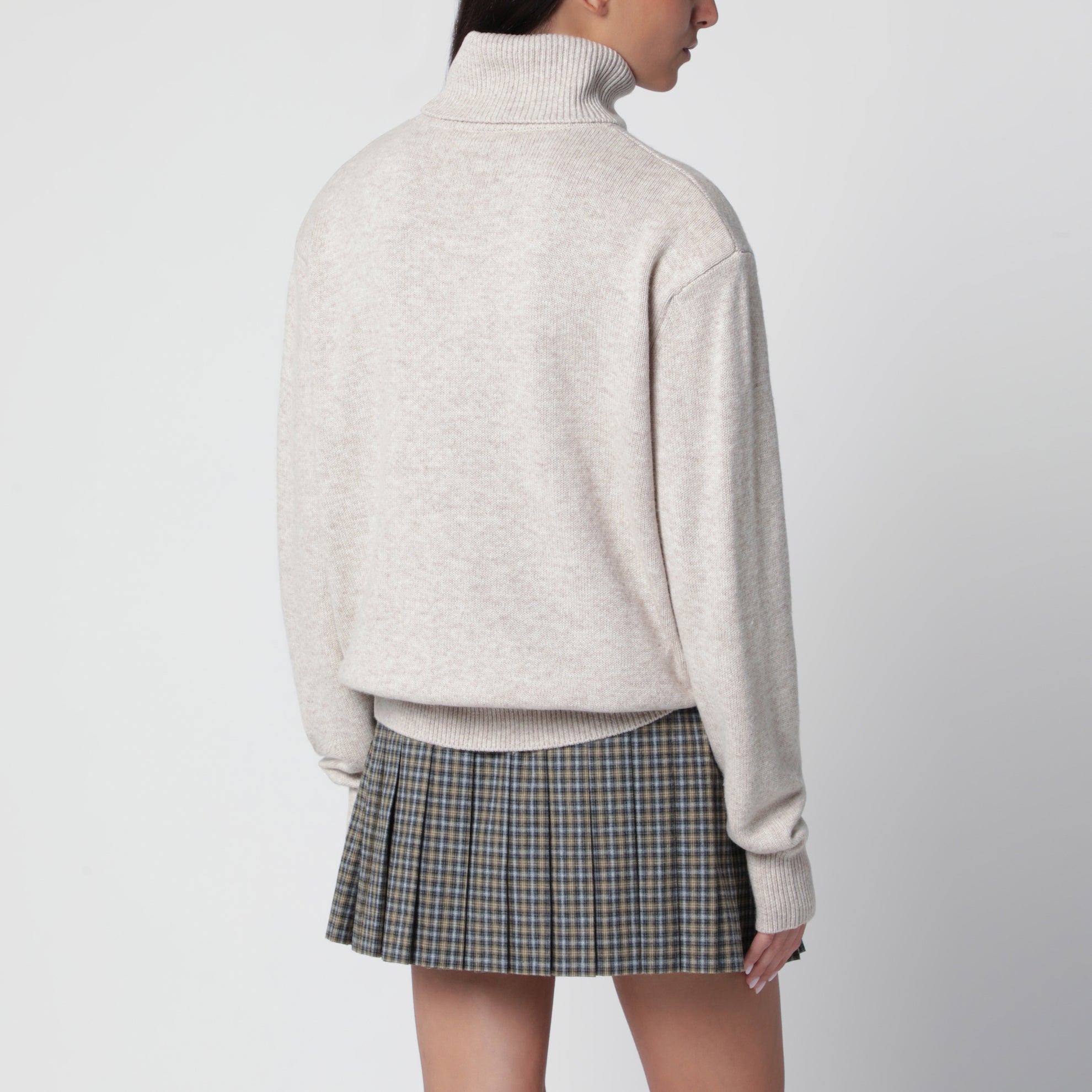 Gala Rollkragenpullover beige aus Merinowolle