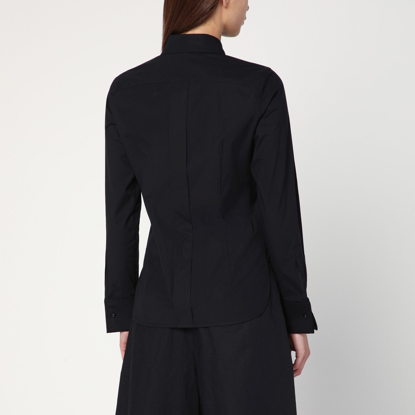 Chemise noire en coton avec logo