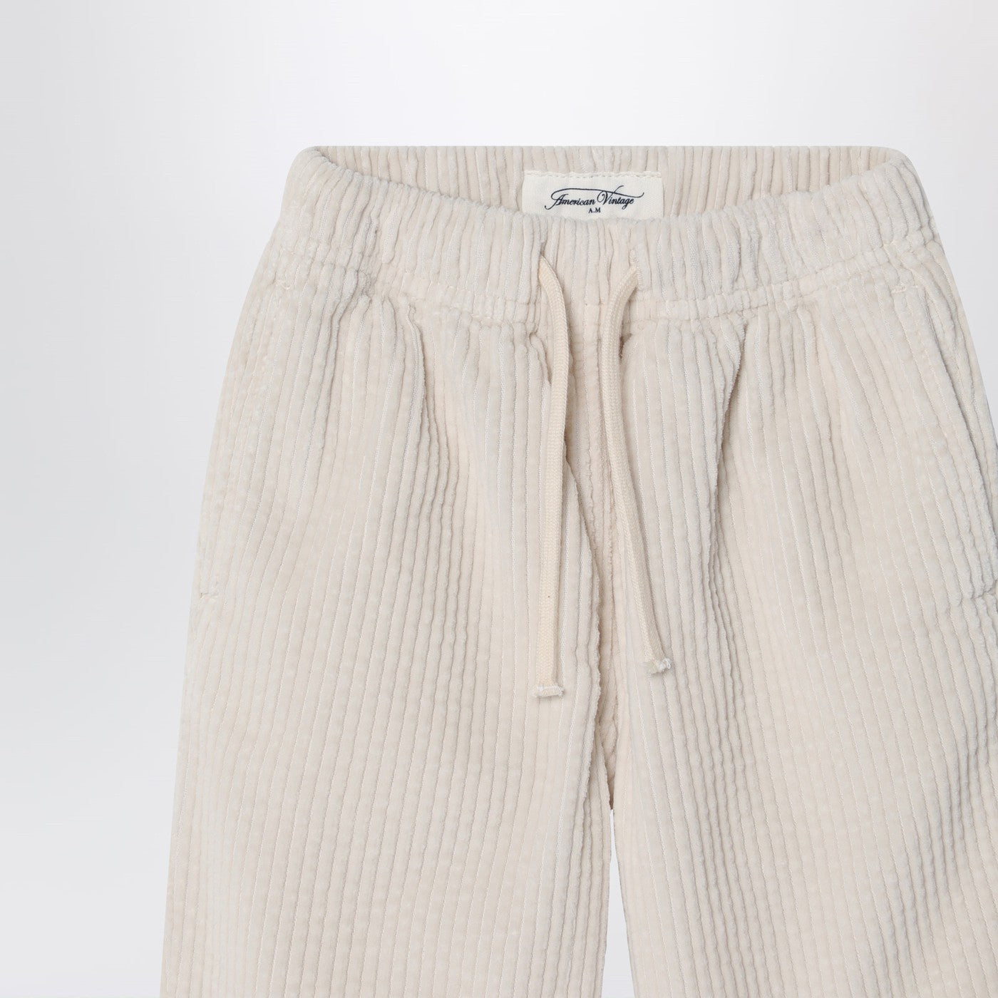 Padow écru ribbed trousers