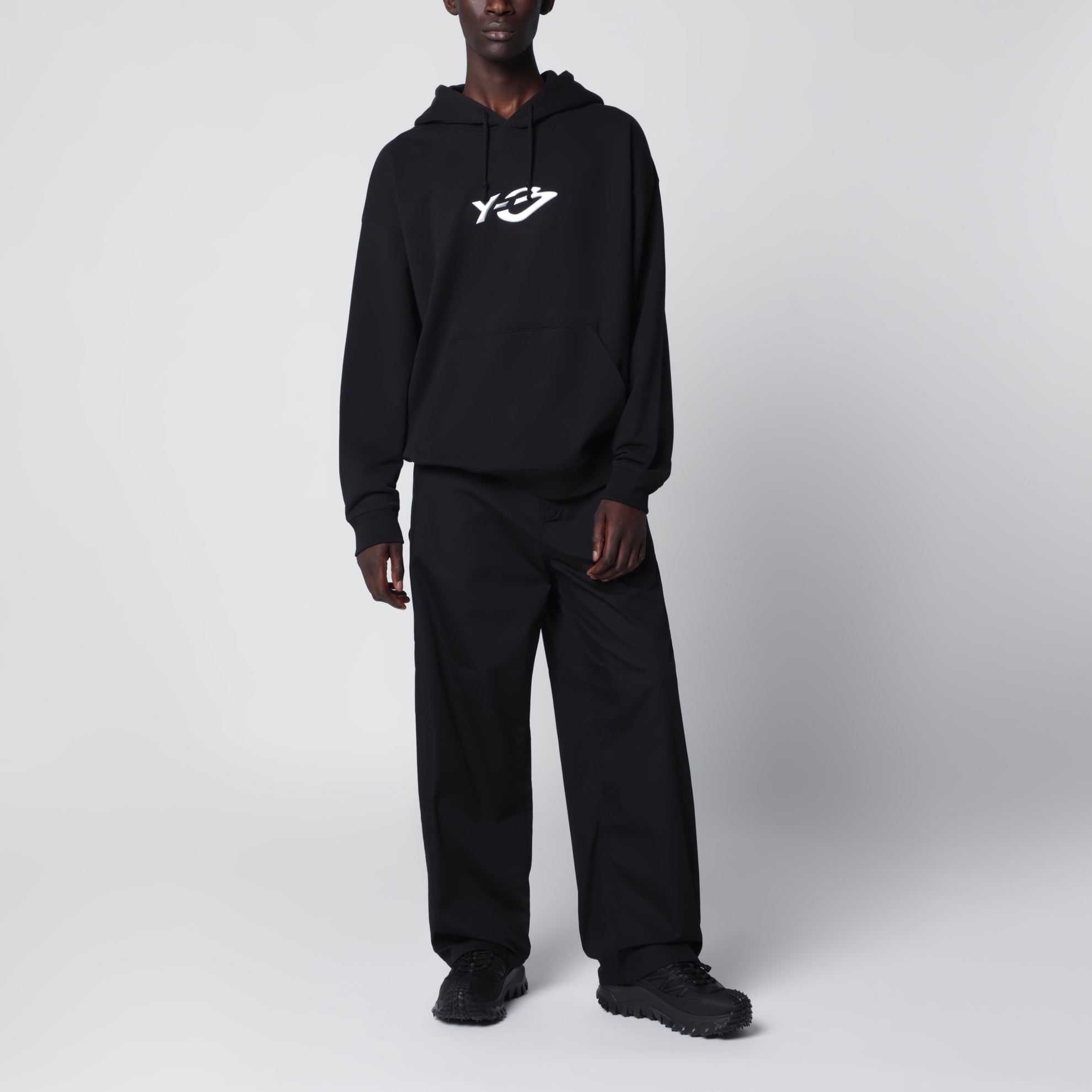 Y-3 French Terry hoodie in black with Liquid logo