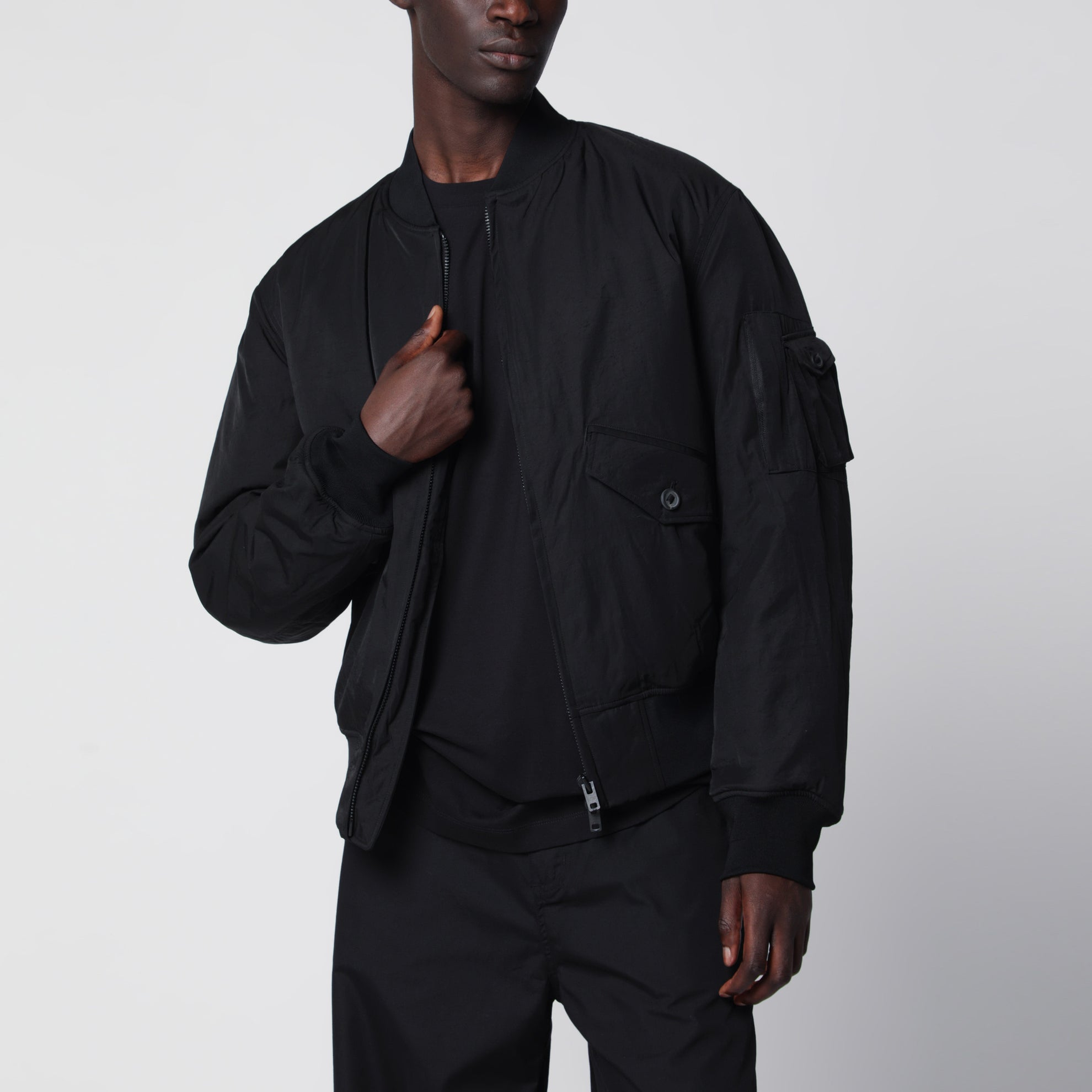 Y-3 bomber jacket in black nylon