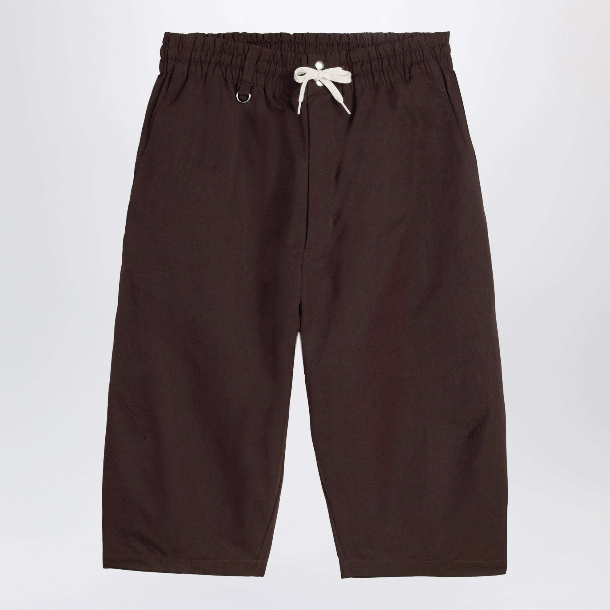 Nylon-Bermudashorts in Kaffeefarbe