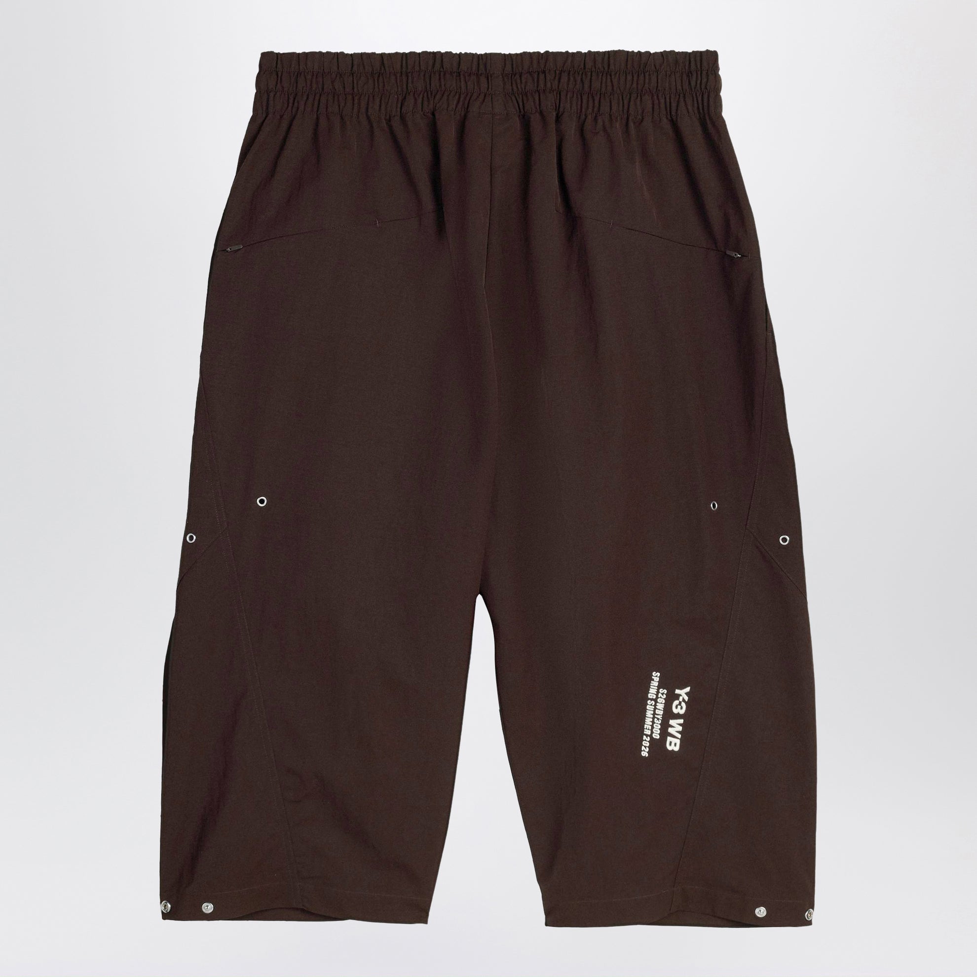 Nylon-Bermudashorts in Kaffeefarbe
