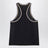 Black cotton-blend knit tank top