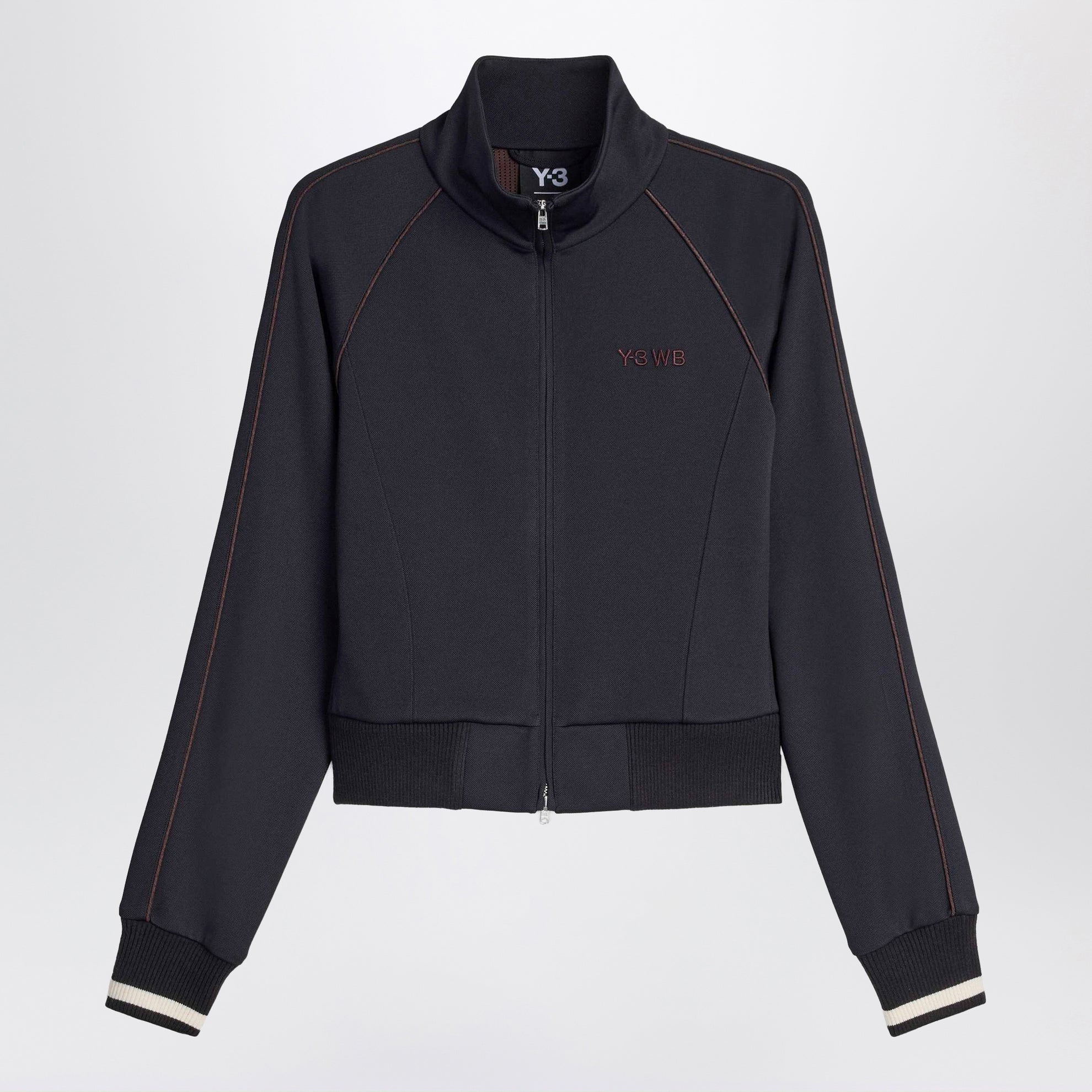 Sweat zippé noir en maille jersey