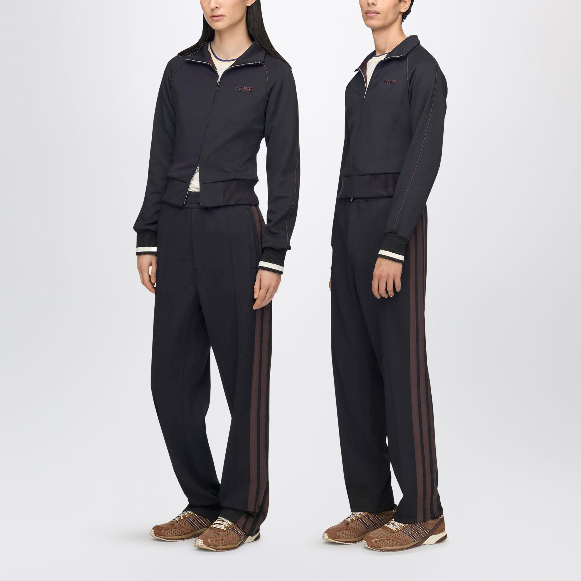 Sweat zippé noir en maille jersey