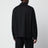 Giacca con zip nera in misto lana