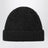 Black ribbed cashmere beanie