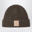 Dark beige ribbed cashmere beanie