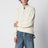 Ivory half-zip sweater in wool blend