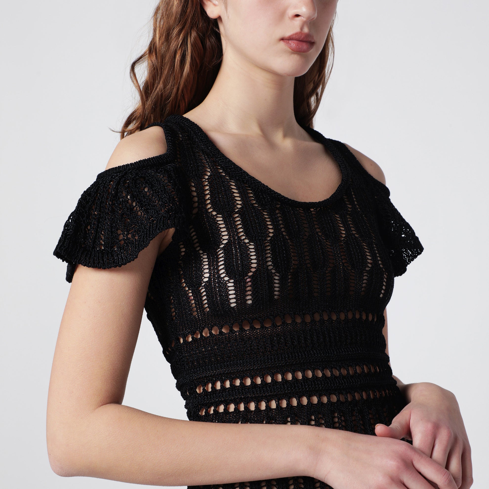 Robe Noire Au Crochet