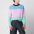 Cornflower Blue men’s striped merino wool sweater