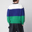 Blue men’s striped merino wool sweater