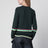 Dark green cotton sweater with sheep embroidery