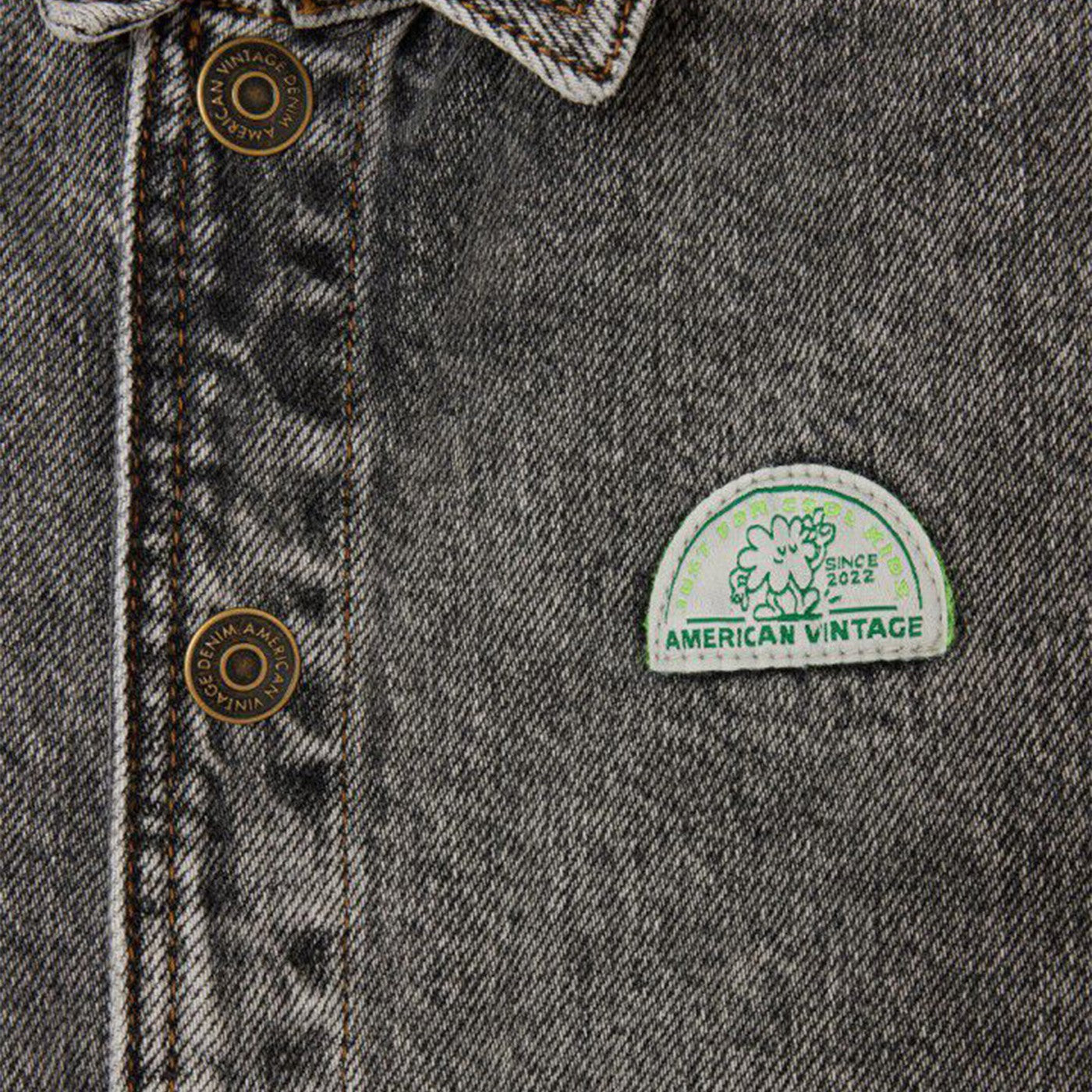 Veste en jean gris délavé