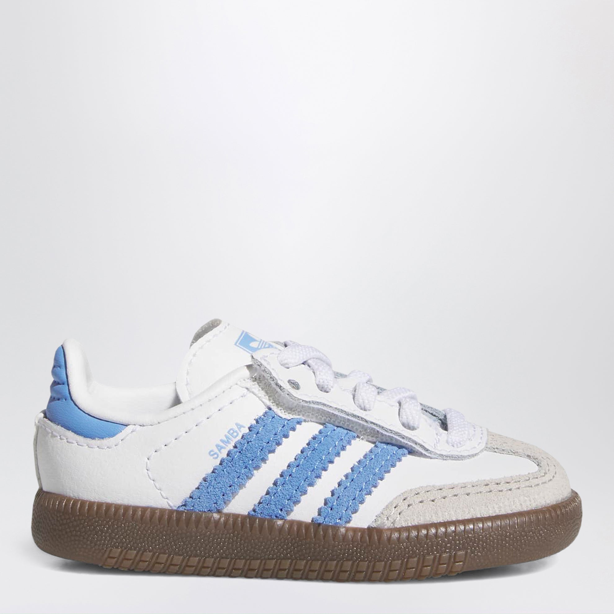 OG Samba sneakers in white/blue with elastic laces