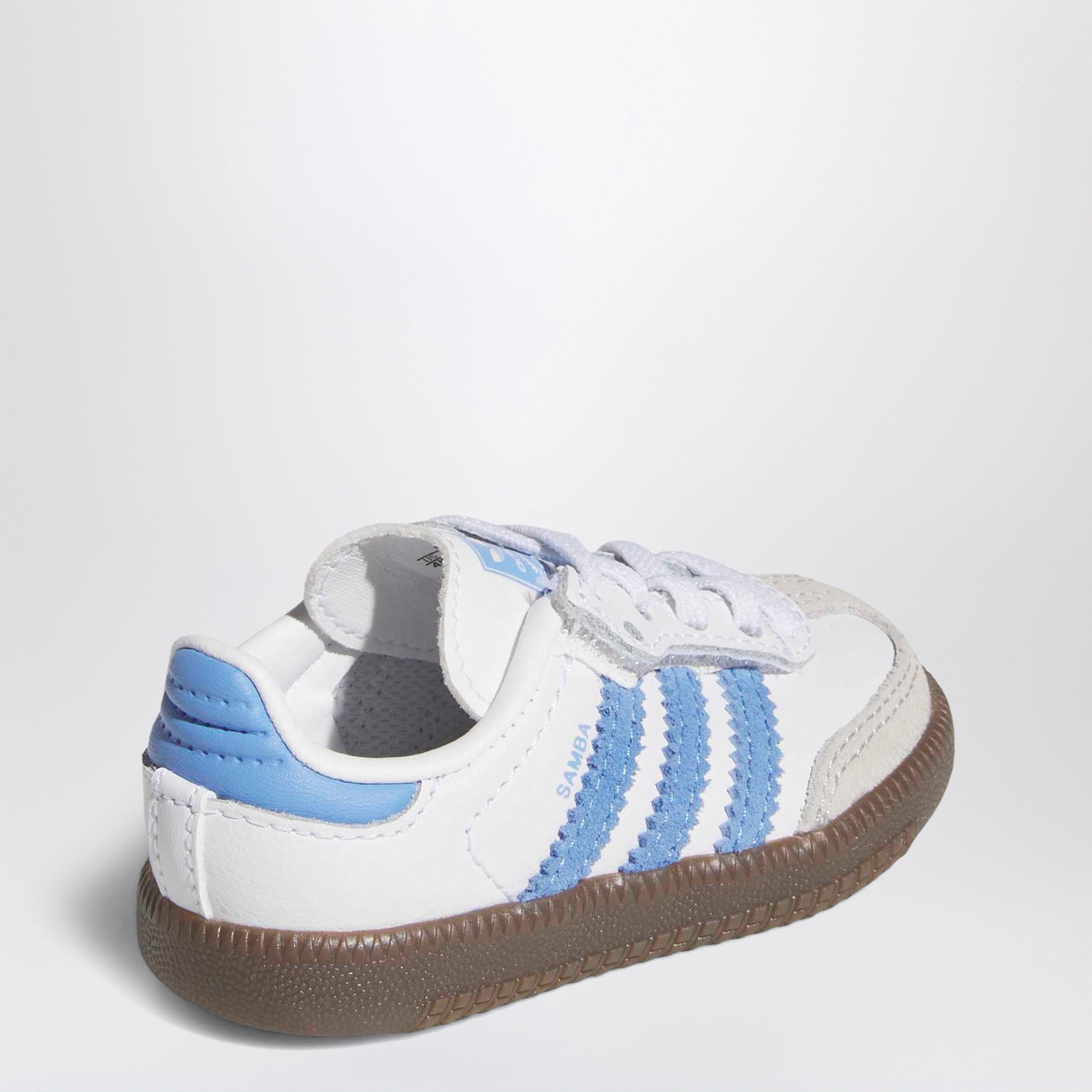 OG Samba sneakers in white/blue with elastic laces