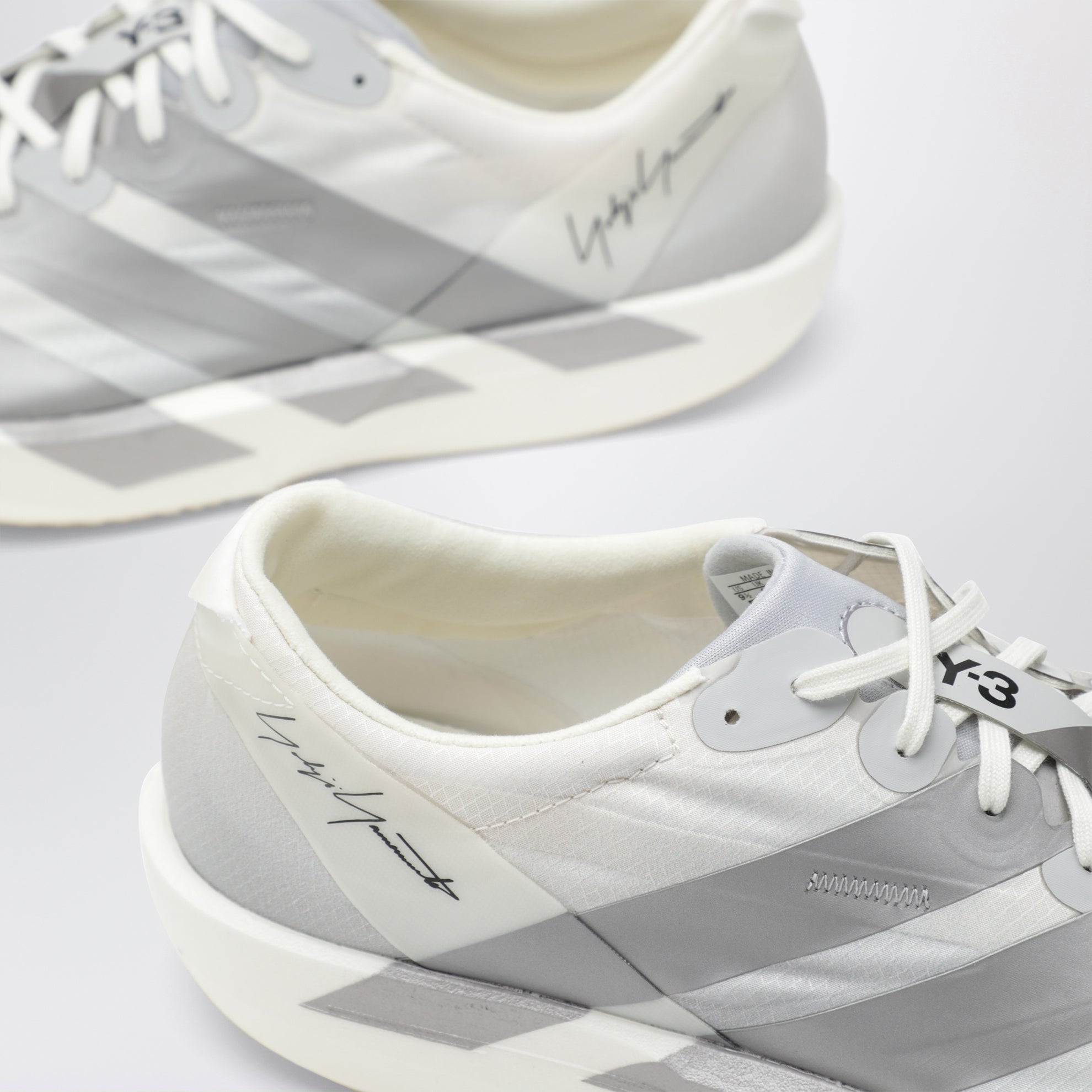 Baskets Adios 9 en mesh blanc craie et gris