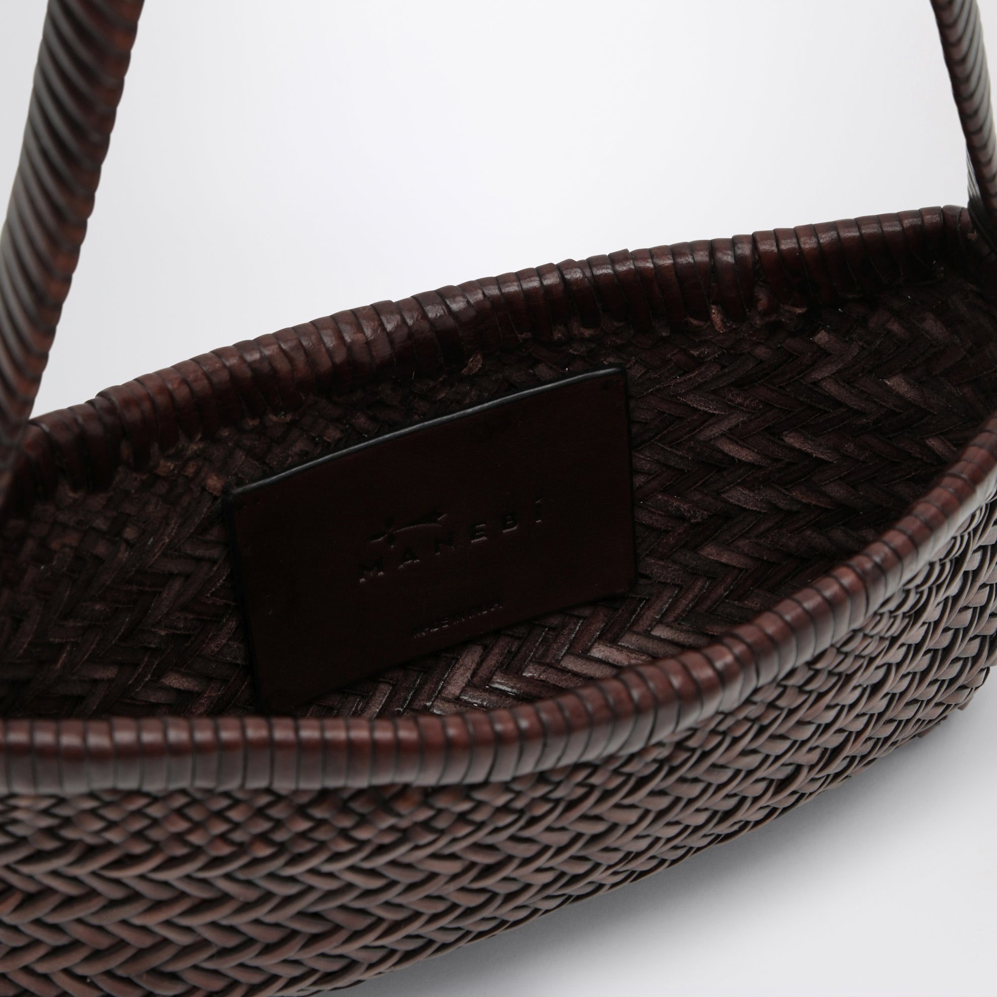 Borsa Canyon marrone scura in pelle
