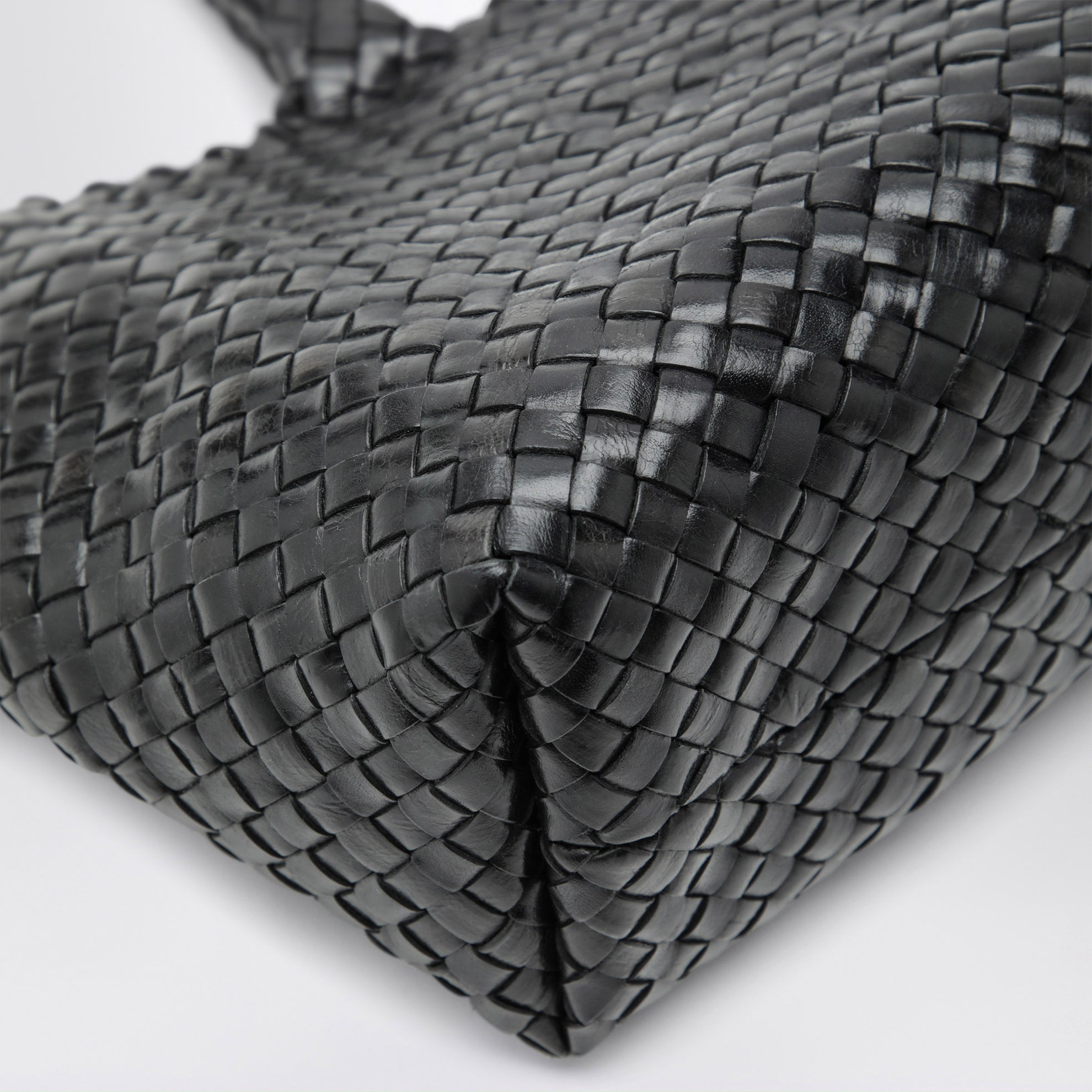Borsa Rio in pelle nera intrecciata