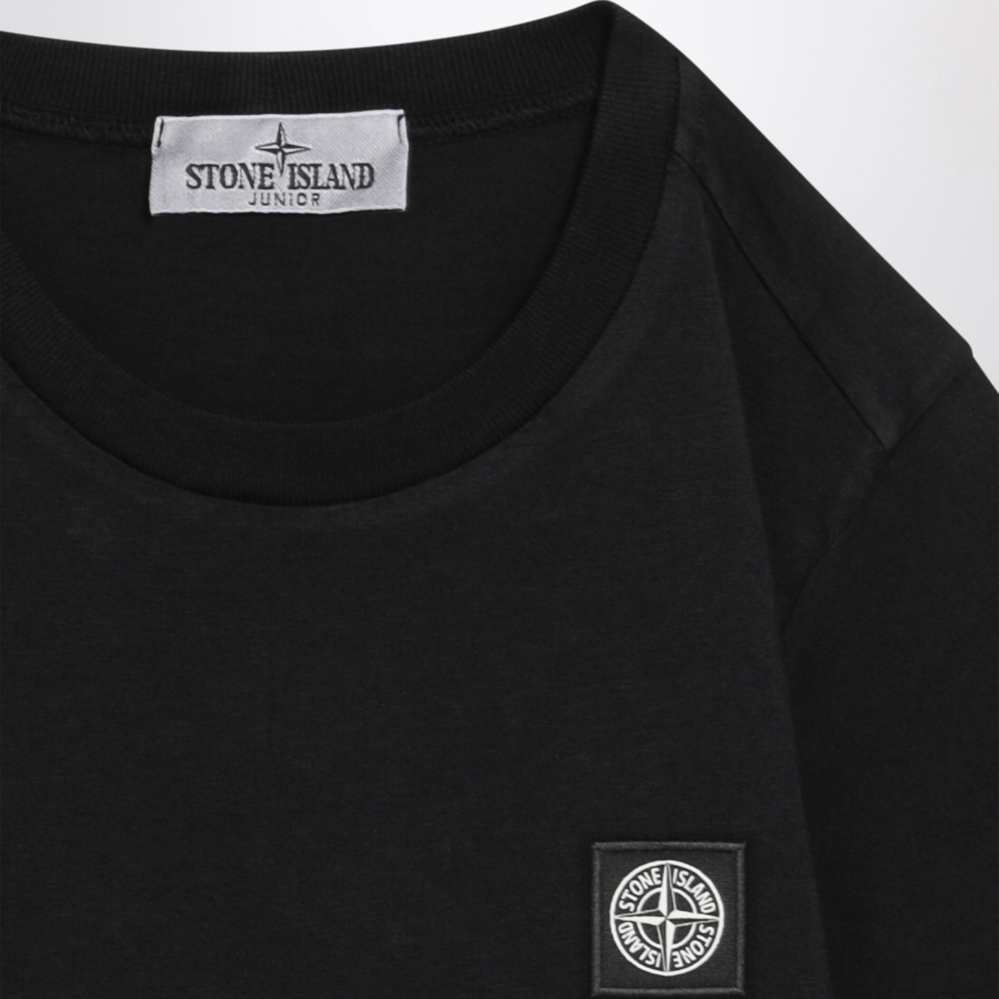 T-shirt bambino con dettaglio logo nera