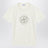 T-shirt écru con stampa logo  in cotone