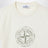 T-shirt écru con stampa logo  in cotone