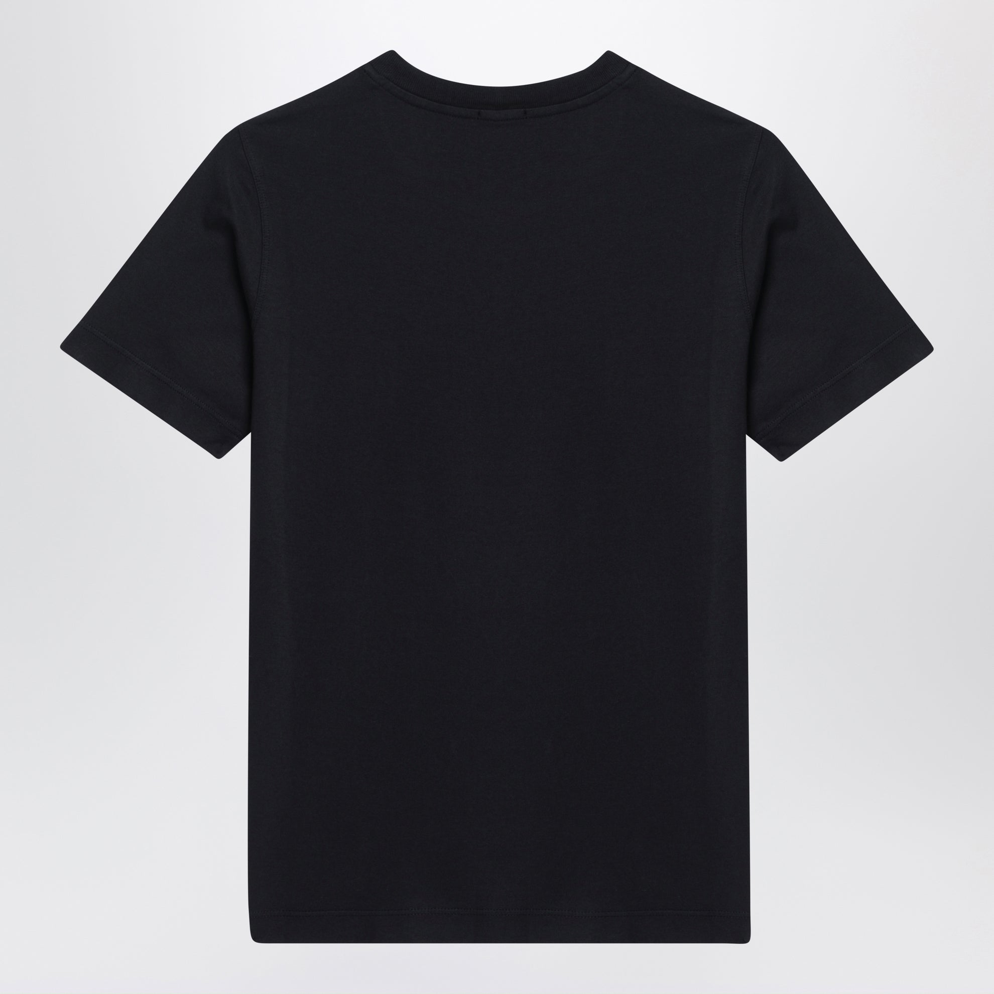 Ecru cotton T-shirt with logo print