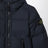 Navy nylon hooded down jacket