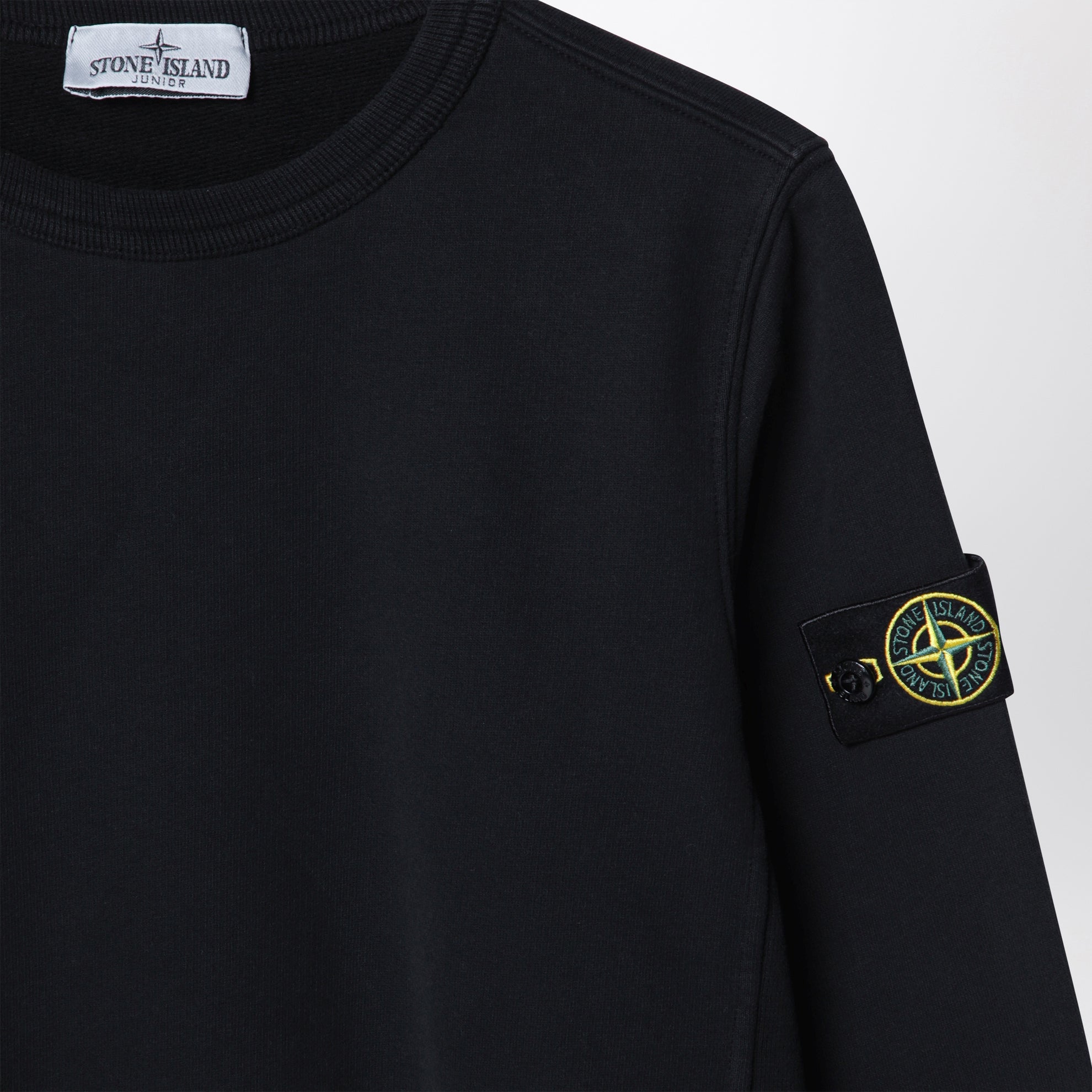 Black cotton sweatshirt with Compass patch