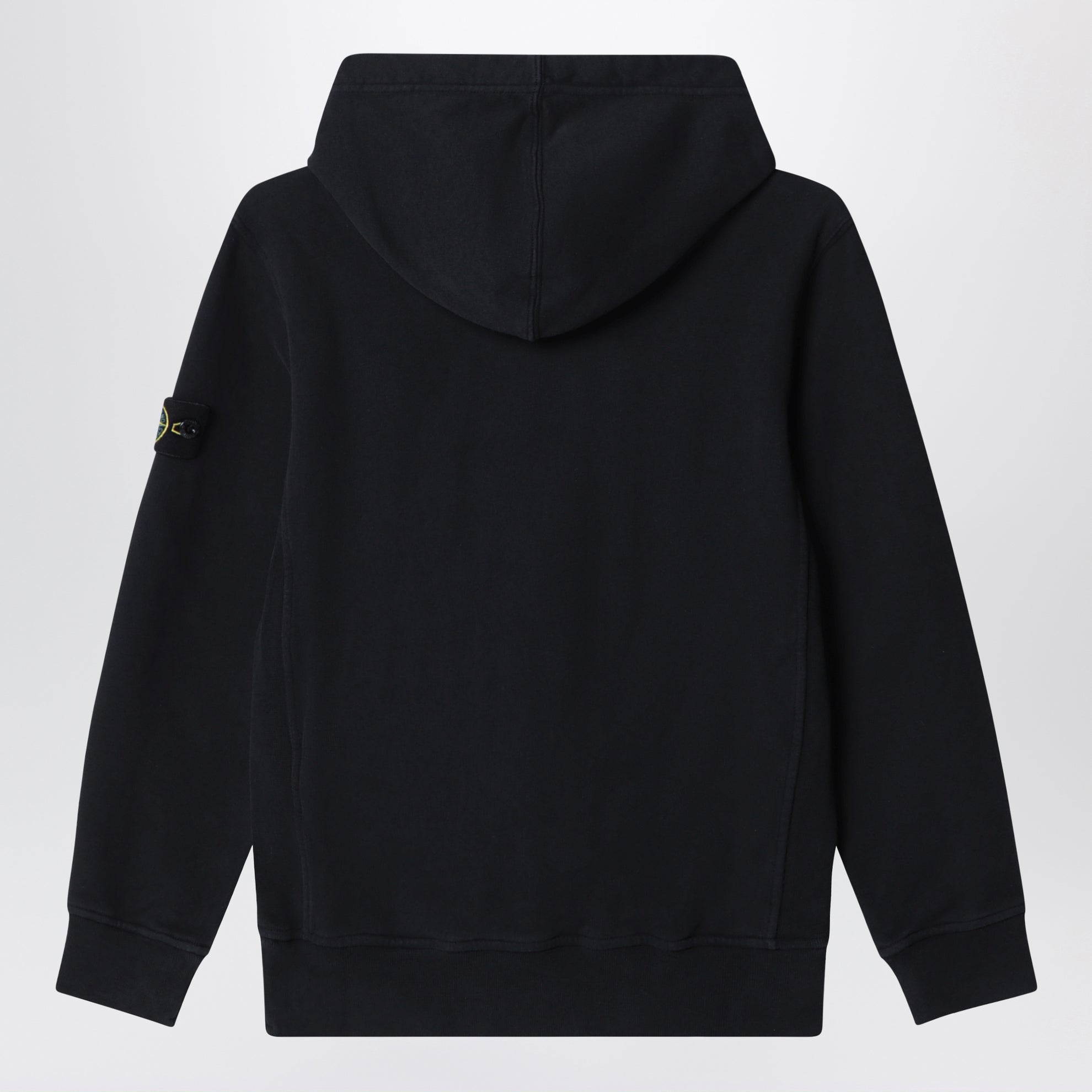 Felpa con cappuccio nera in cotone
