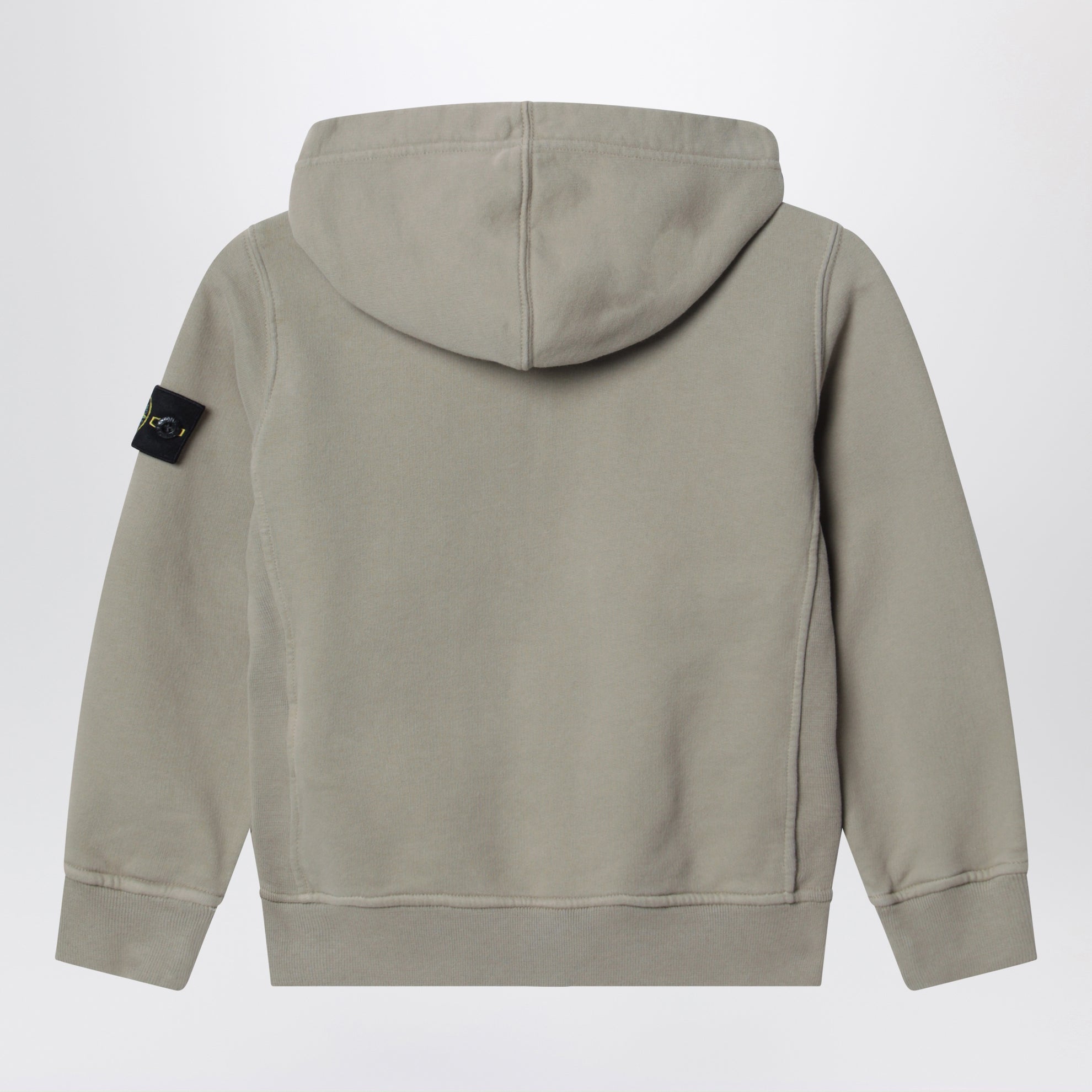 Sweat zippé vert mousse en coton