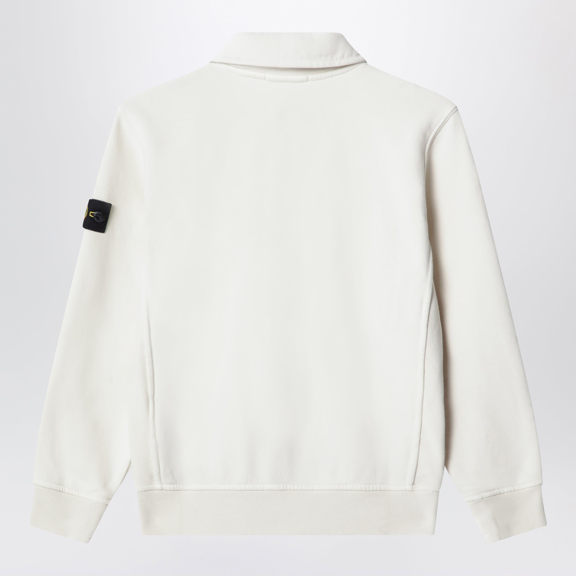 Sweatshirt im Polo-Stil in Kreidefarbe aus Baumwolle