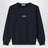 Navy cotton sweatshirt with logo prints