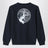 Navy cotton sweatshirt with logo prints