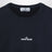 Navy cotton sweatshirt with logo prints