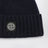 Navy wool-blend beanie with logo patch