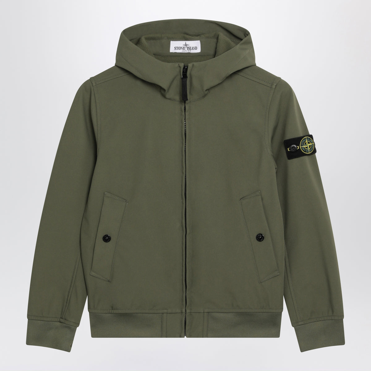 Leichte, militärgrüne Polyesterjacke