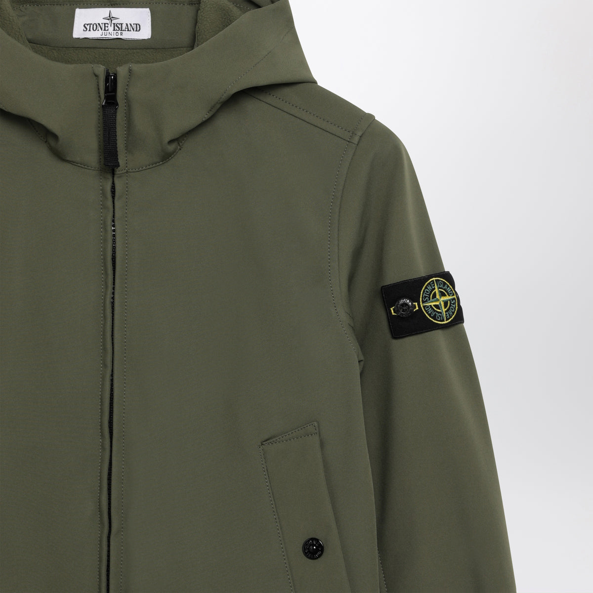 Leichte, militärgrüne Polyesterjacke