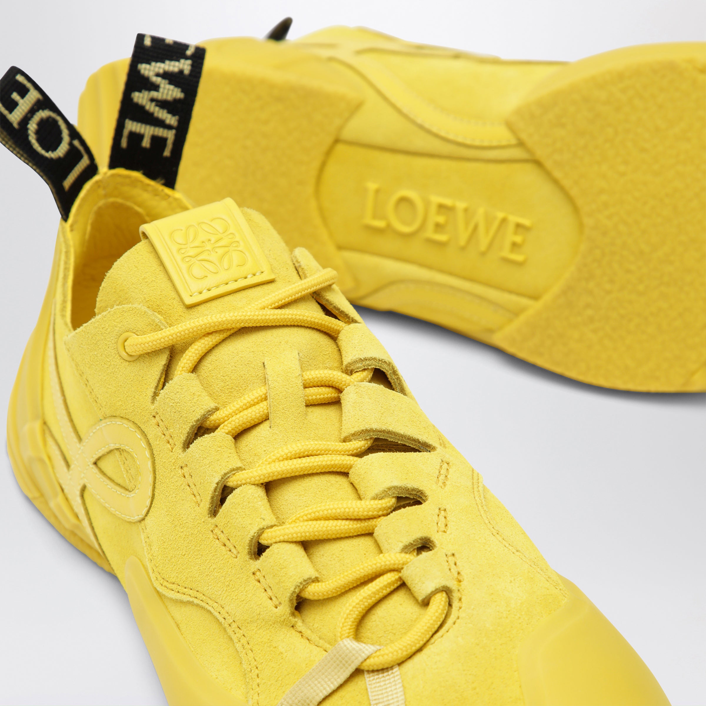Loewe Grip Sneakers in yellow suede calfskin | TheDoubleF
