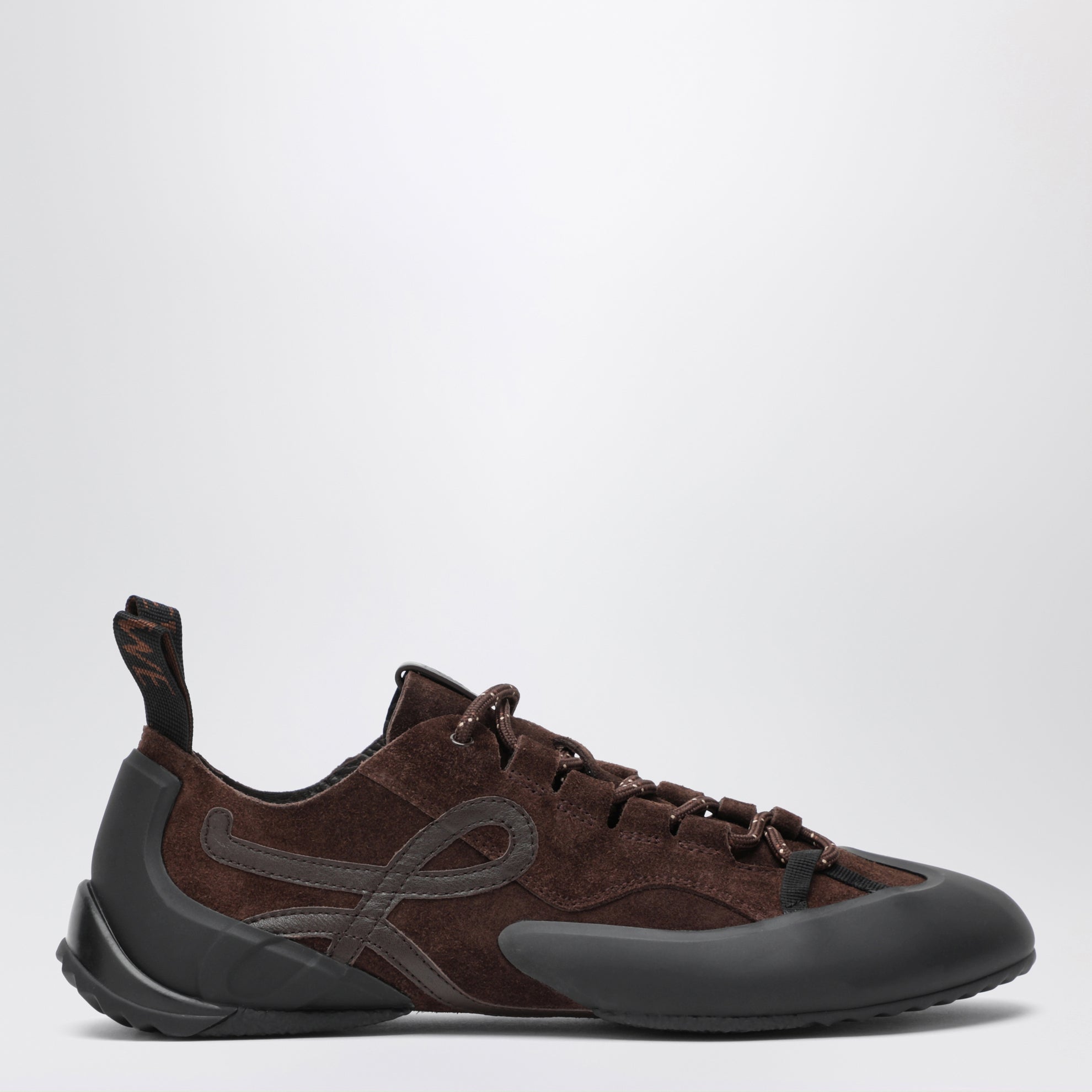 Grip Sneakers in suede calfskin leather with contrasting molded TPU inserts
