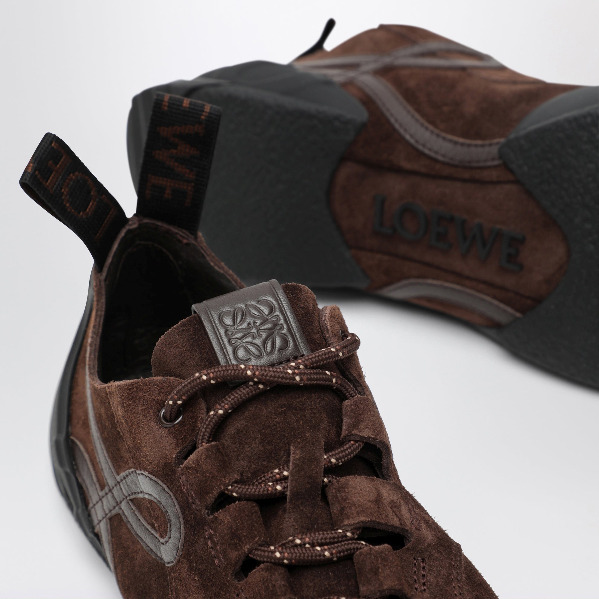 Grip Sneakers in suede calfskin leather with contrasting molded TPU inserts