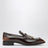 Edge loafers in brown brushed calfskin