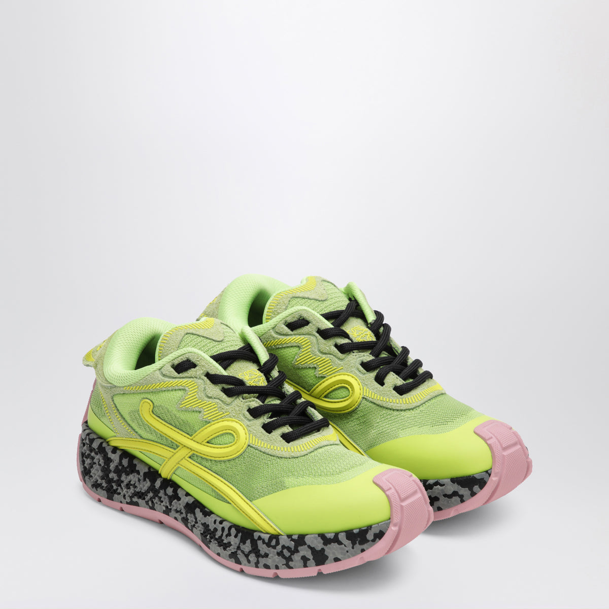 Baskets Green Pogo en mesh technique et cuir