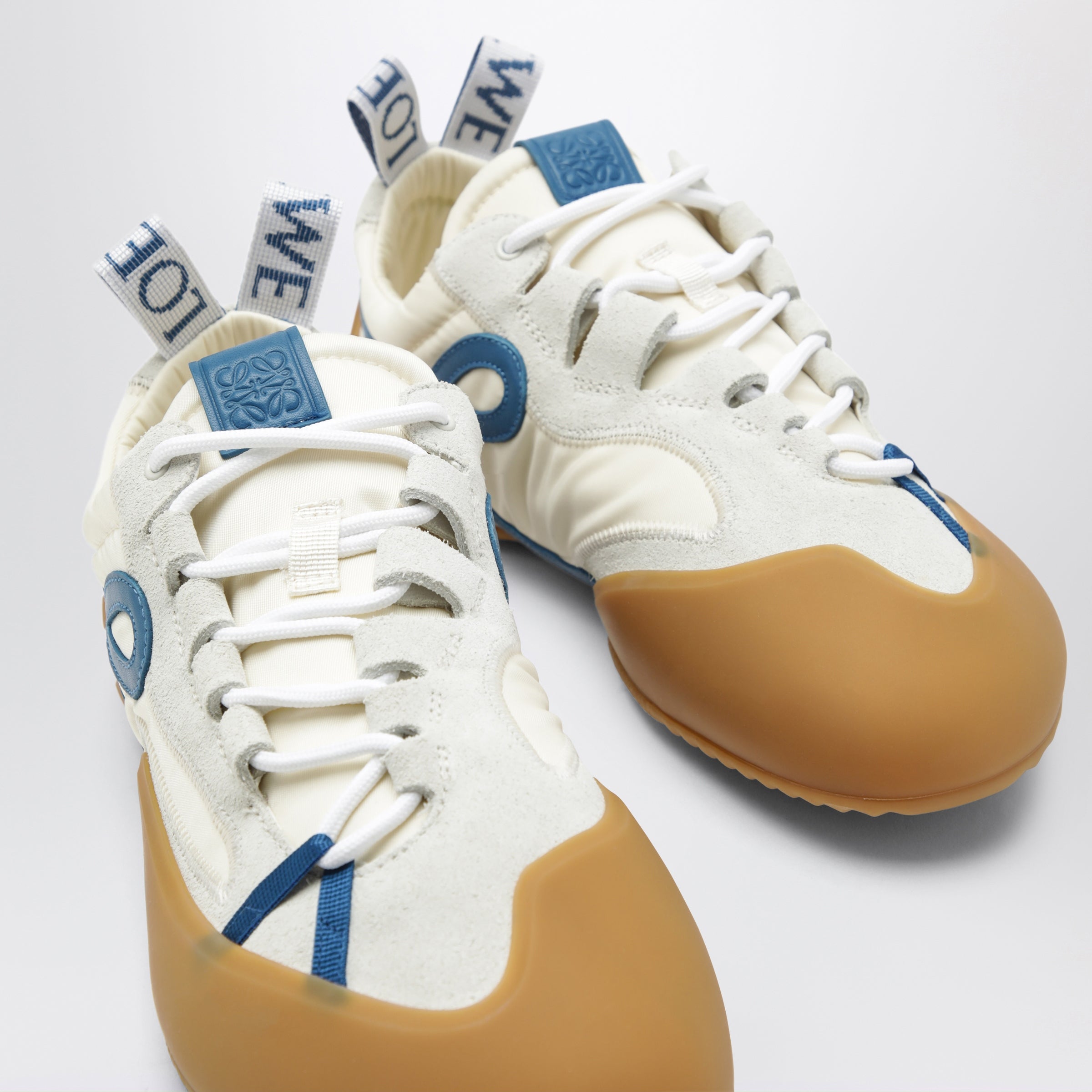 Loewe Grip sneakers in White / Black nylon and suede | TheDoubleF