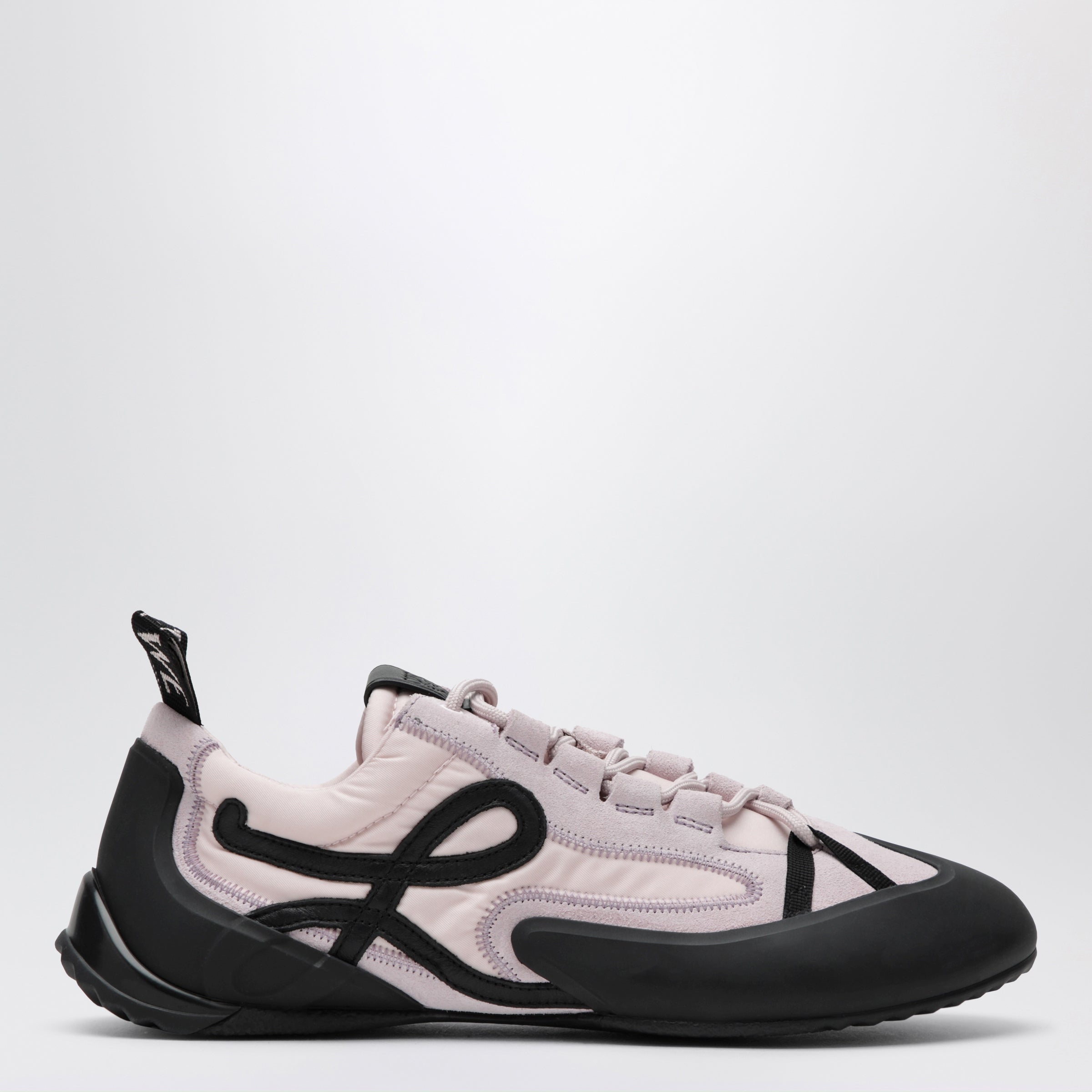 Loewe Grip sneakers in nylon and suede, pink/black | TheDoubleF