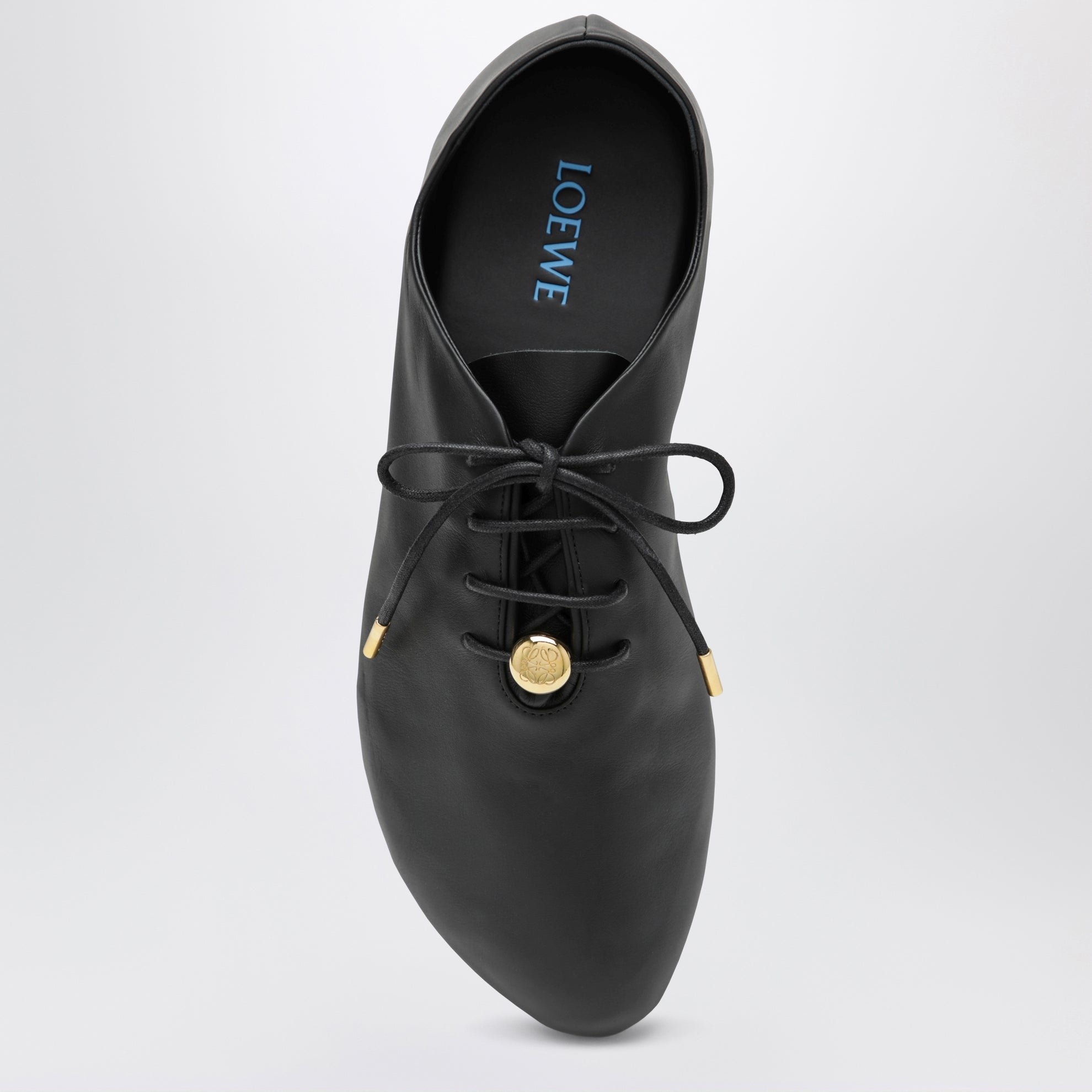Schwarze Pebble Soft Schnürschuhe aus Kalbsnappaleder